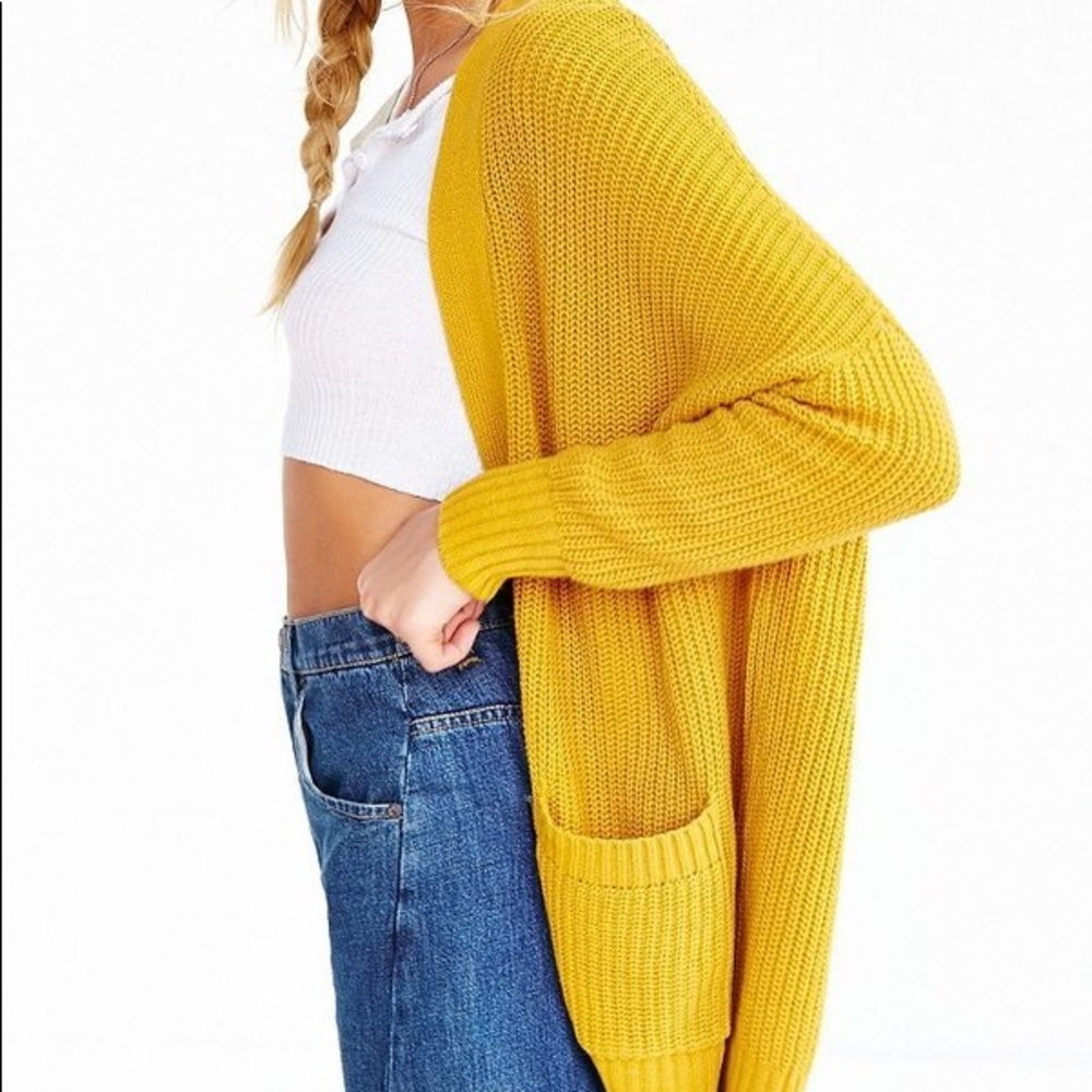 Urban Outfitters Bdg Parker Cardigan Mustard XS